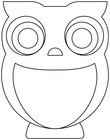 Owl Emoji Coloring Page